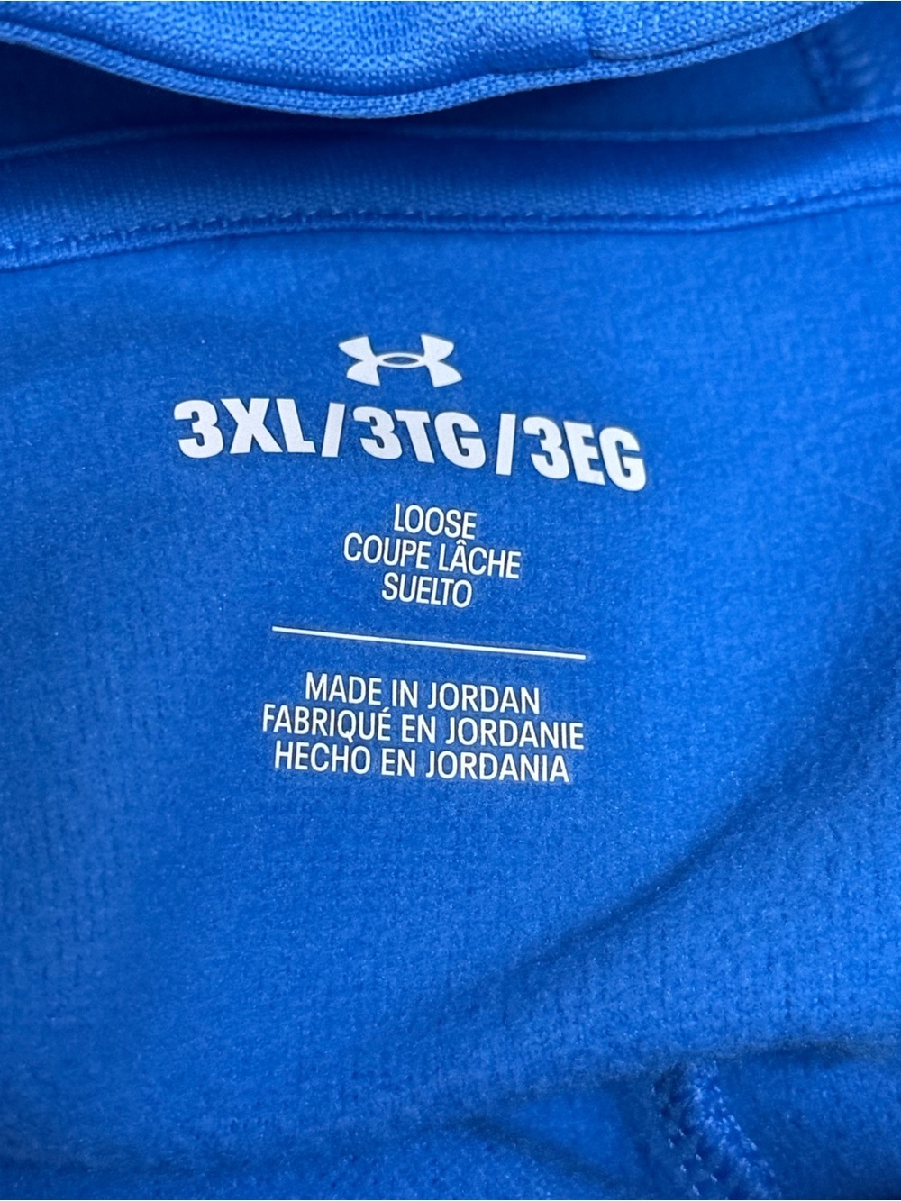 Under Armour Men’s Blue Atlantis Pullover Hoodie with Embossed Logo - Picture 7 of 7